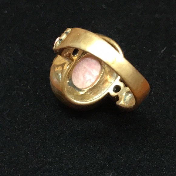 Vintage Pink Gemstone Ring Signed AHM - Picture 3 of 8